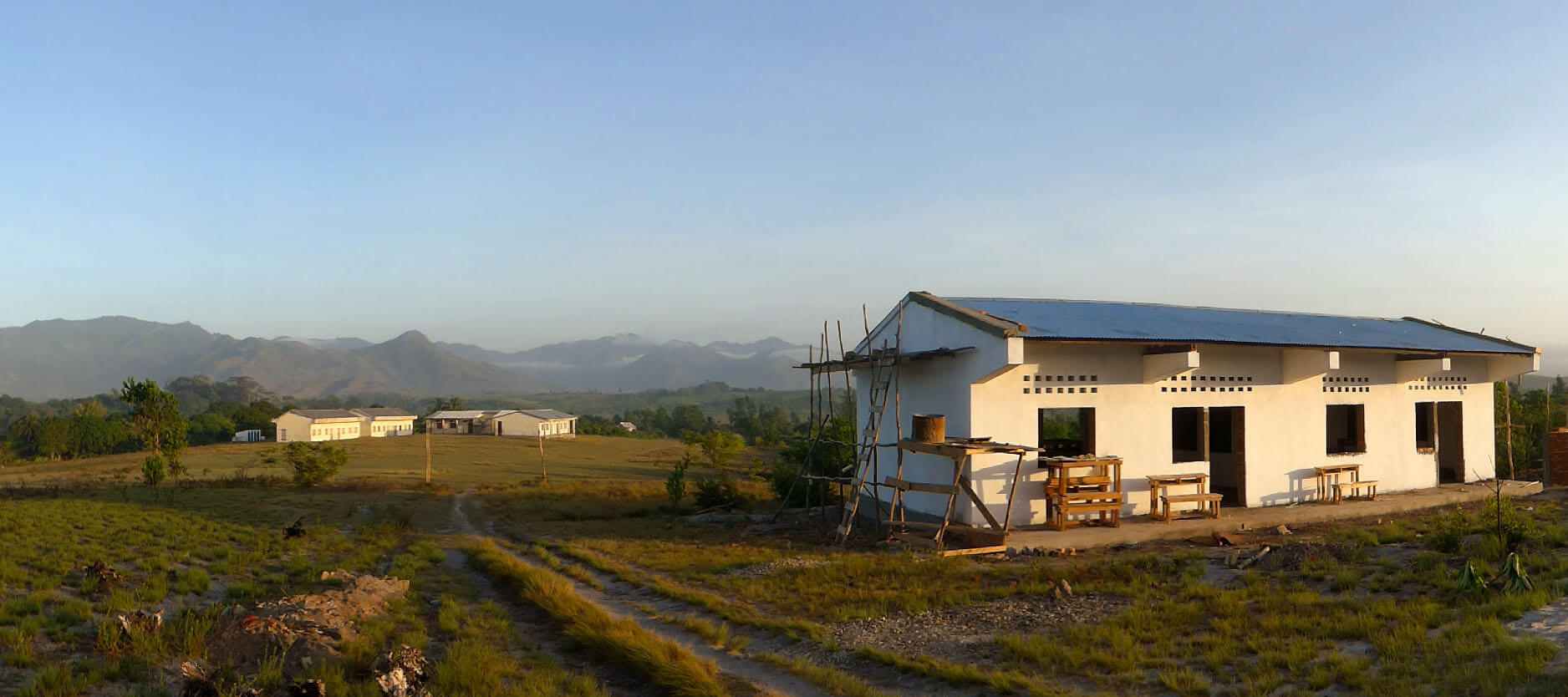 Manambaro high school during construction