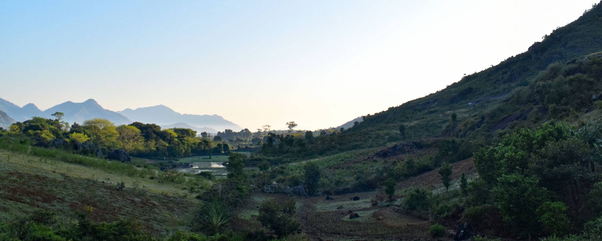 A hazy sunrise in southeast Madagascar