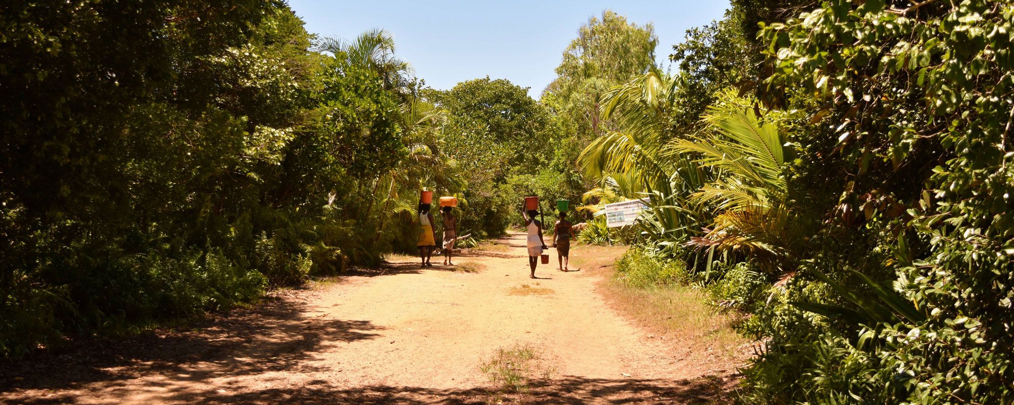 Women collecting water in rural Madagascar