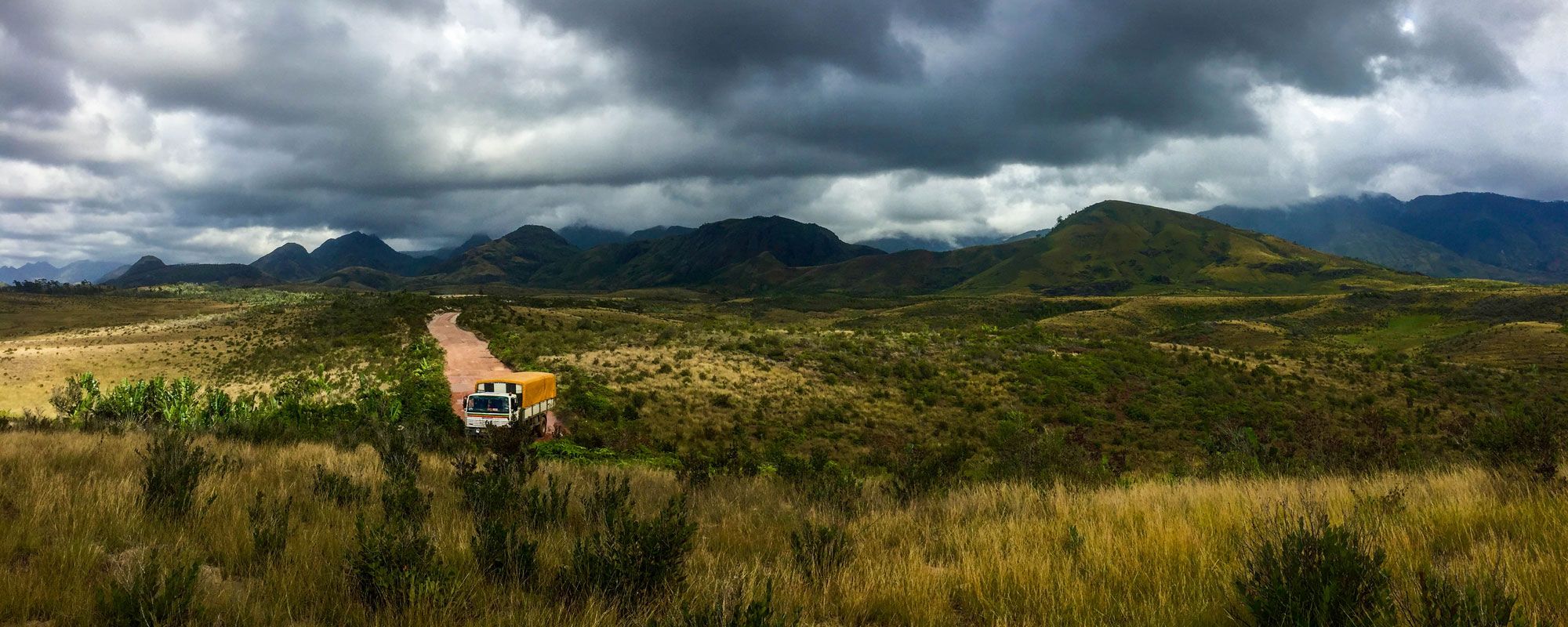 Stormy skies over Sainte Luce in Madagascar