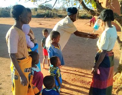 Handwashing demonstration in rural Anosy, Madagascar