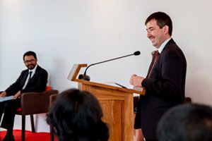 UK Ambassador to Madagascar, Dr Phillip Boyle, delivering his speech