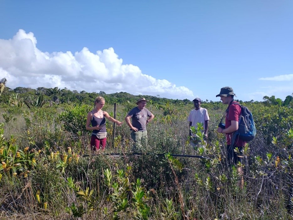 Bella and the team standing in Mahampy wetlands in Madagascar